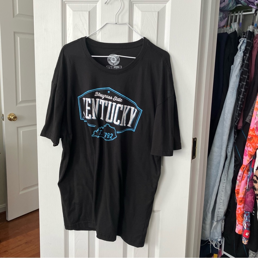 Kentucky Black Graphic Print Short Sleeve Shirt